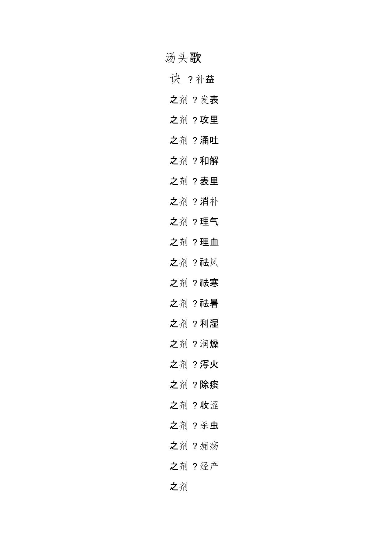 (完整word版)汤头歌诀