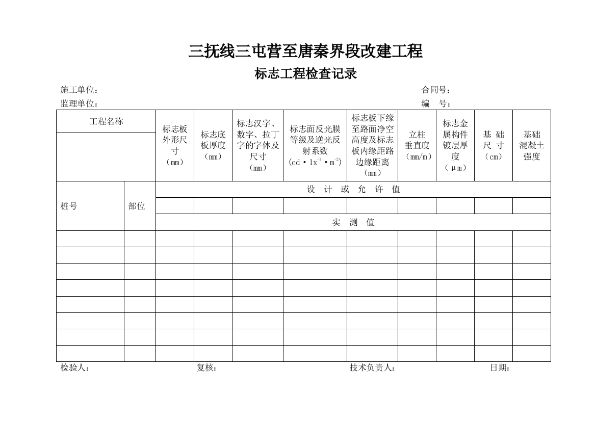 交通安全设施样表改正版