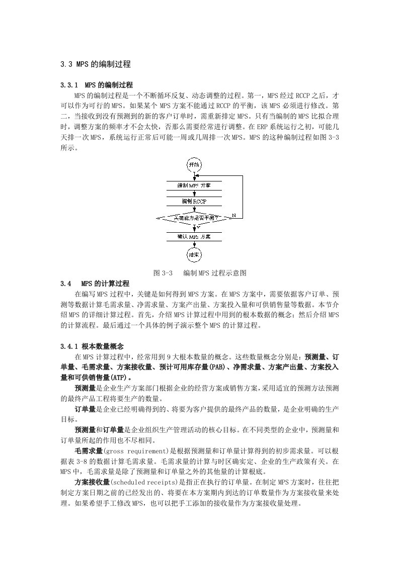 主生产计划有关数值的计算-MPS的编制过程--信院作业