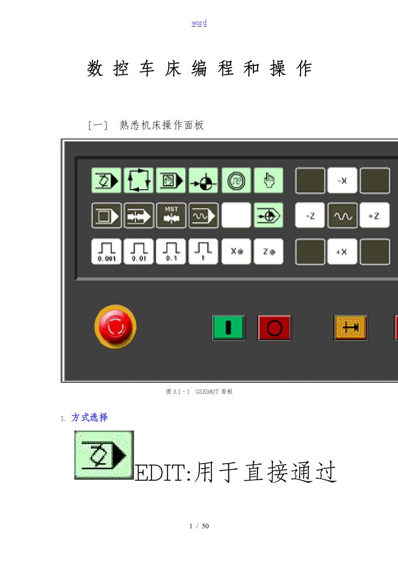 数控机床操作面板图文详解-广数操作面板解释