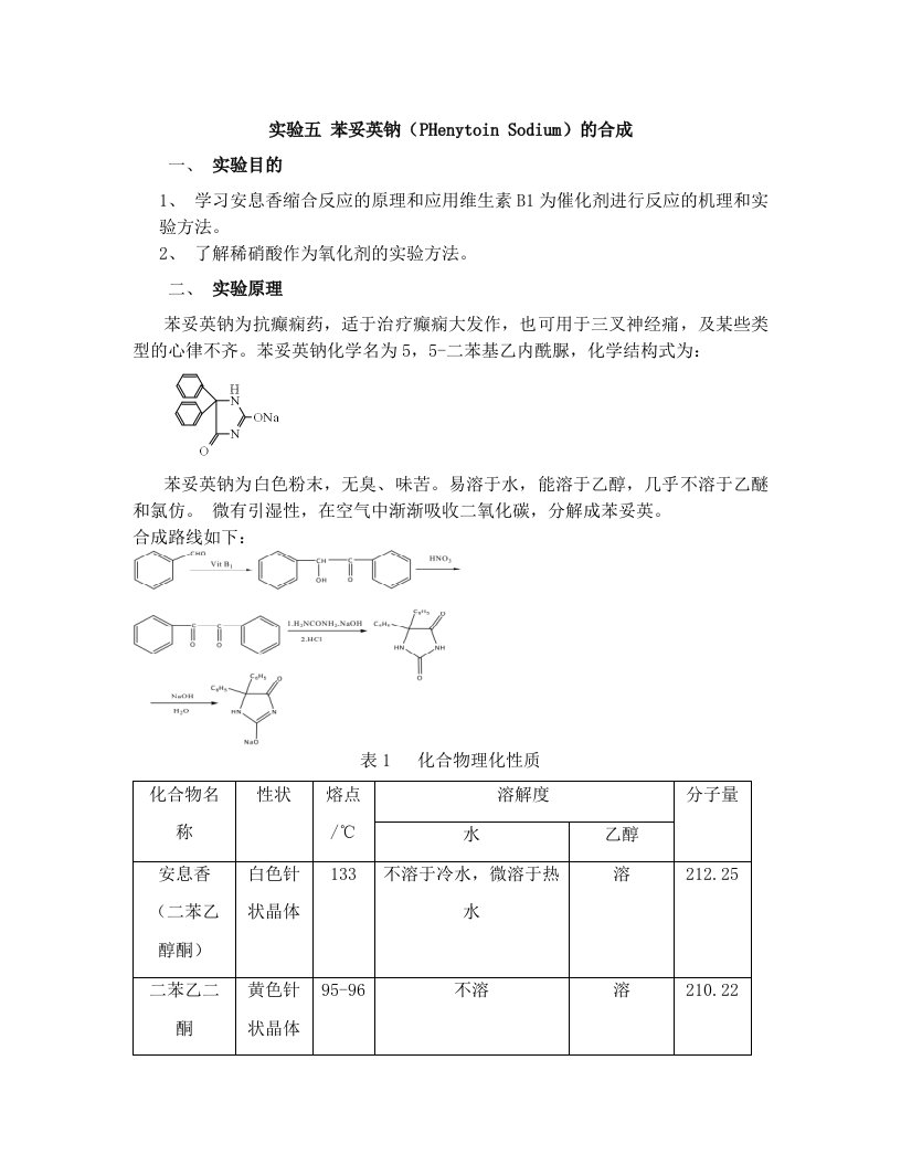 ttpAAA实验五++苯妥英钠的制备