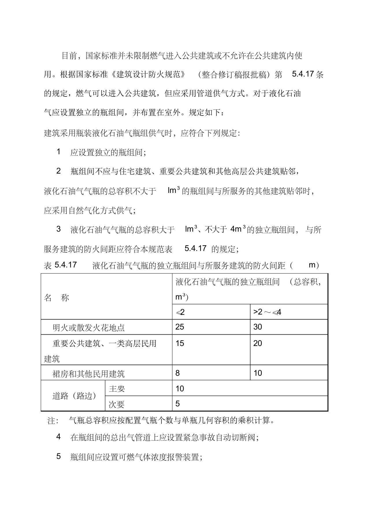 关于燃气在公共建筑内使用的要求