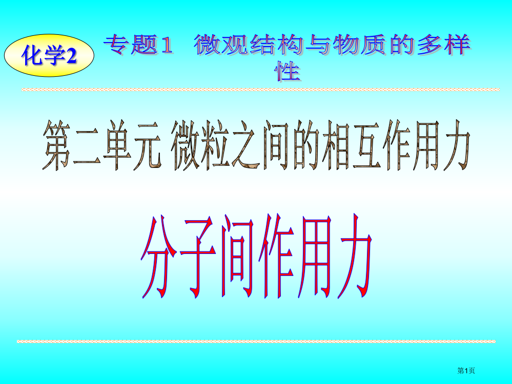 分子间作用力-高一文科班省公开课一等奖全国示范课微课金奖PPT课件