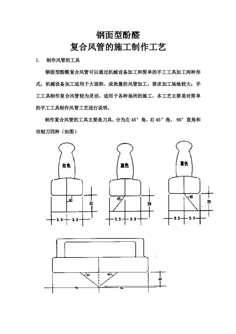 钢面型酚醛复合风管的制作施工工艺