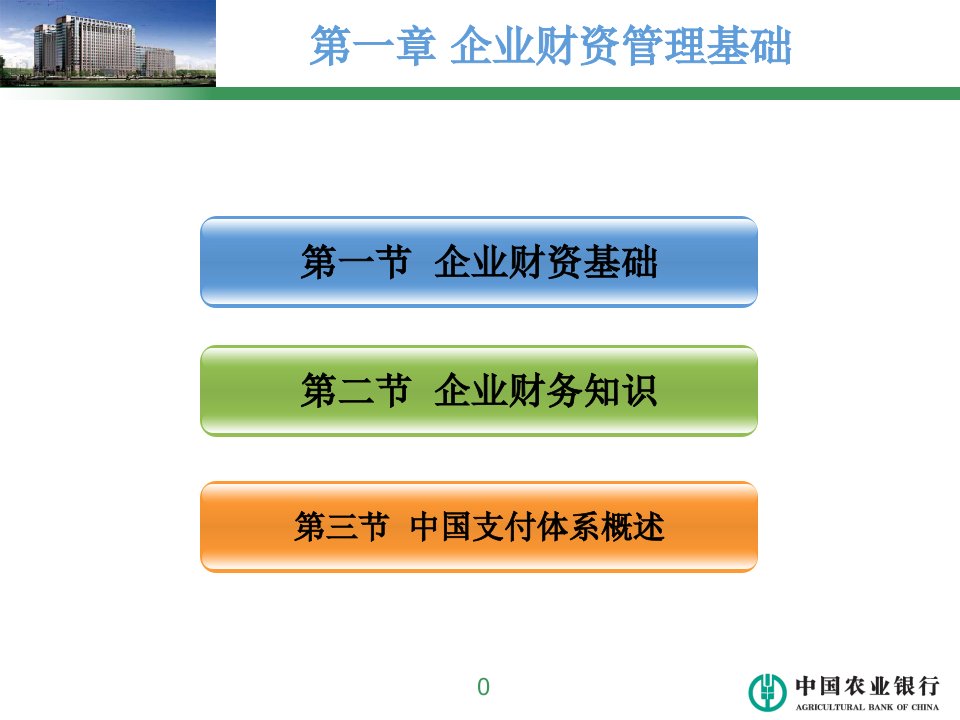 结算与现金管理业务培训课件汇总第一章企业财资管理基础