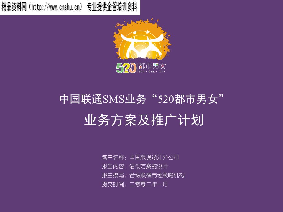 中国联通SMS业务方案及推广计划