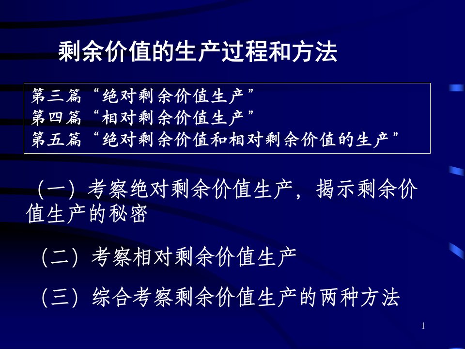 资本论剩余价值的生产过程和方法