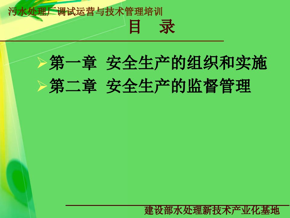 精选1城镇排水系统安全生产的组织实施和监督管理