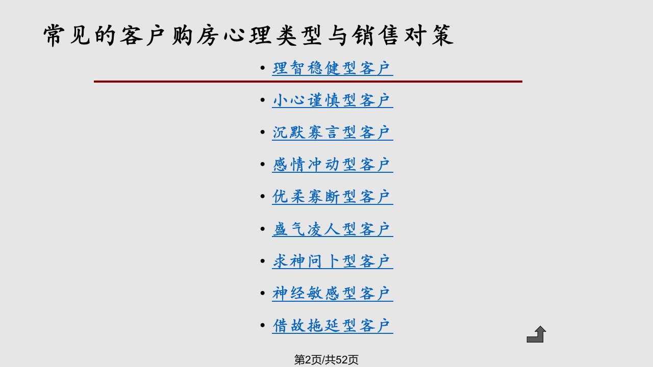 同策置业培训资料客户类型与购房心理