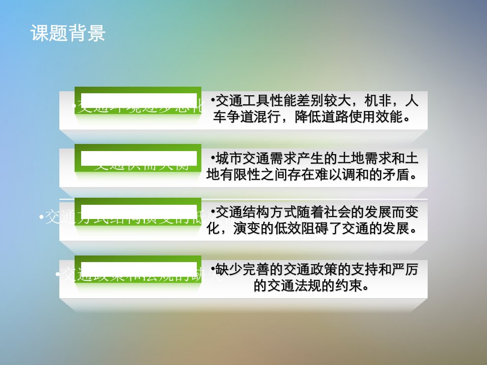 公共交通之交通结构优化研究课件