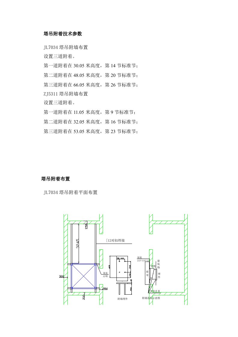 塔吊附着技术参数