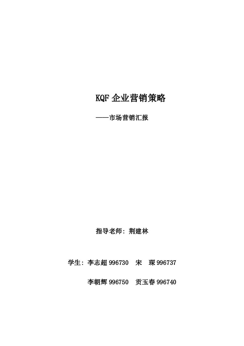 公司的营销策略分析报告样本