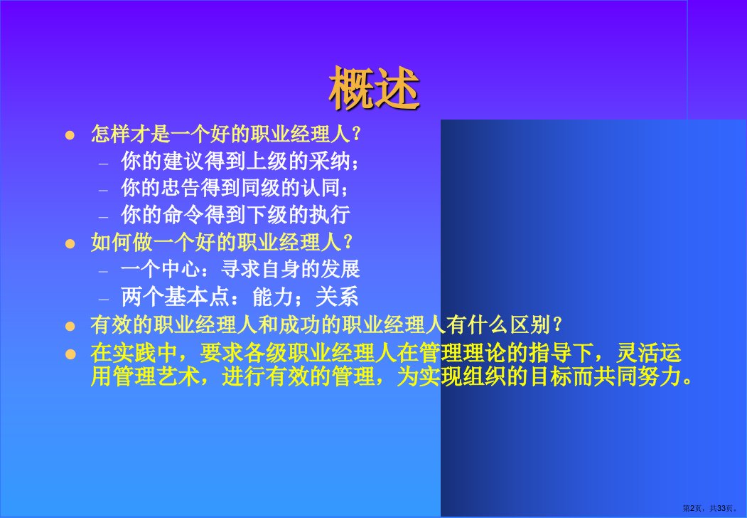 培训课件优秀职业经理人