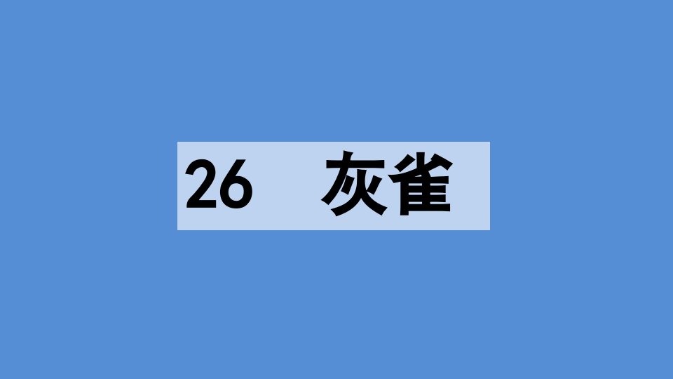 2020最新-部编版-小学语文-三年级-上册-26-灰雀第二课时--课件