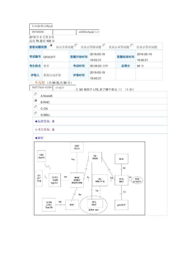 LTE考试试题及答案解析