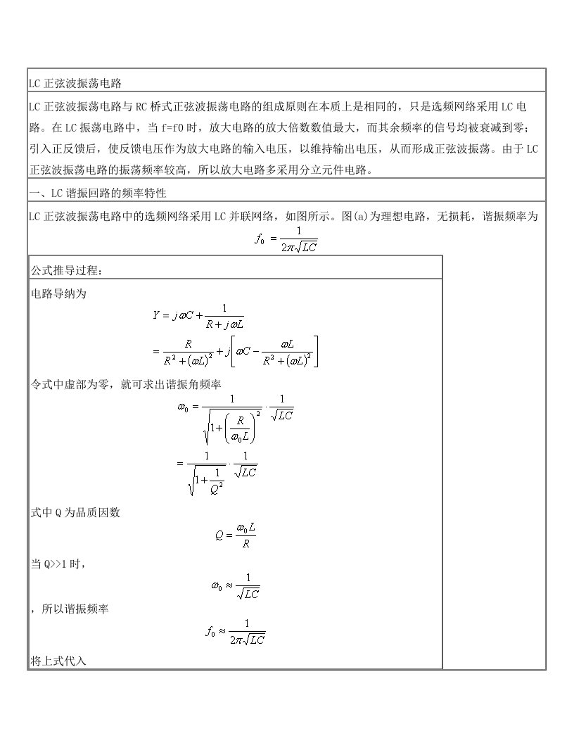 xadAAALC振荡电路