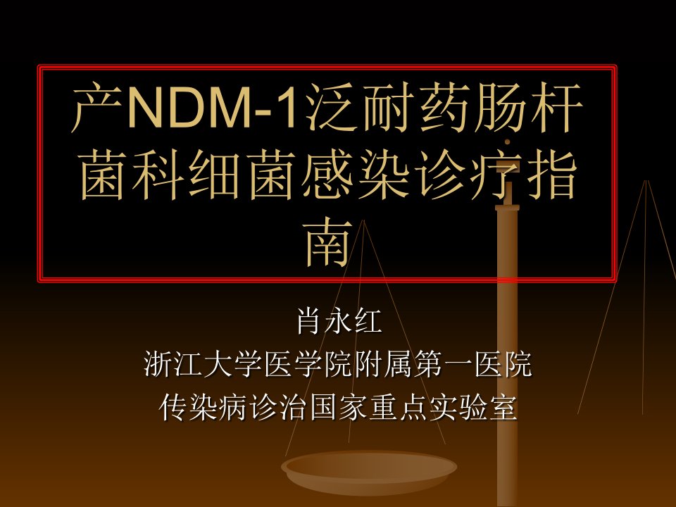 产NDM-1泛耐药肠杆菌科细菌感染诊疗指南