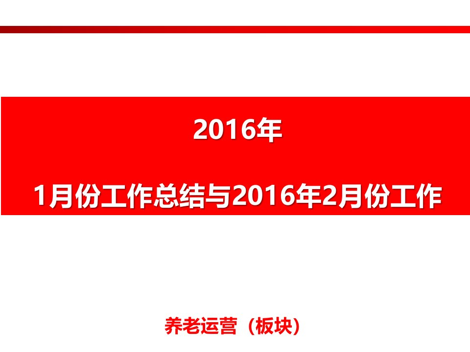 养老中心1月工作总结(2016年1月26日)