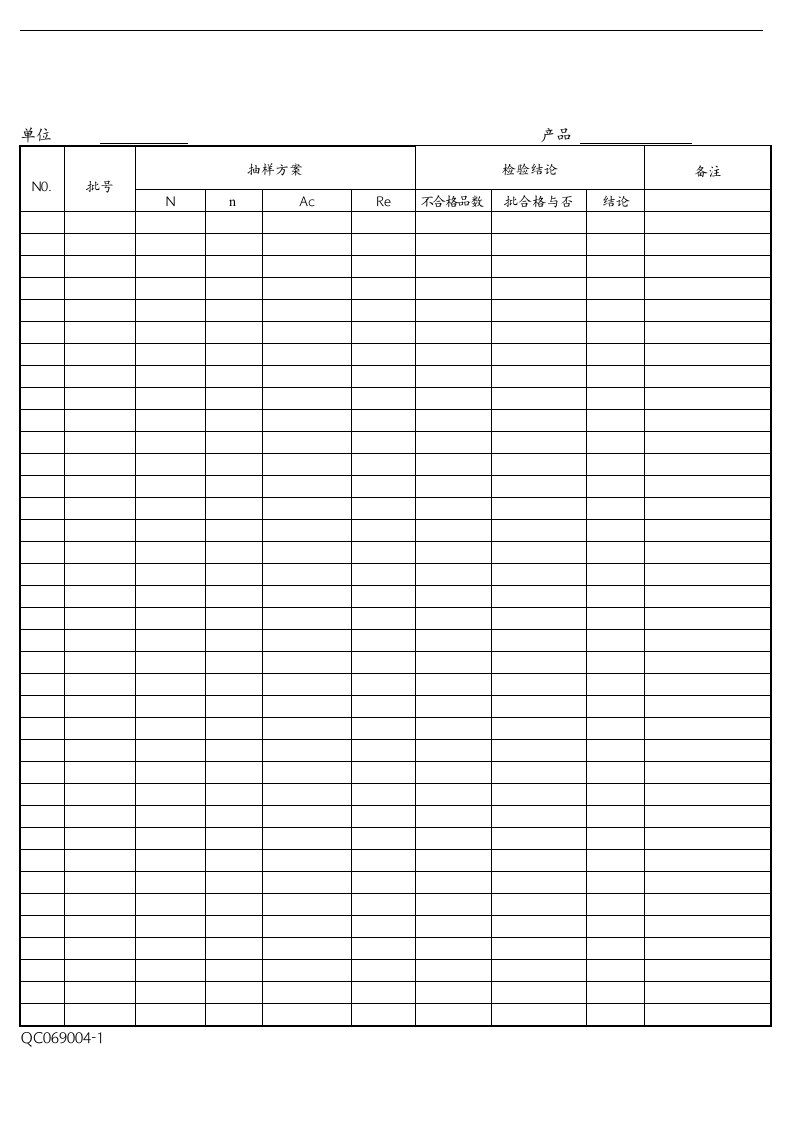 【管理精品】03-2批检验记录表(1)