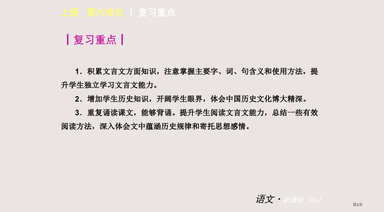 九年级语文上册第六单元复习市公开课一等奖省优质课获奖课件