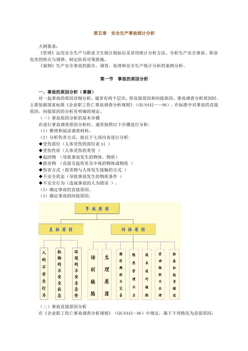 注安考试2014年度比较好的案例第五章安全生产事故统计分析