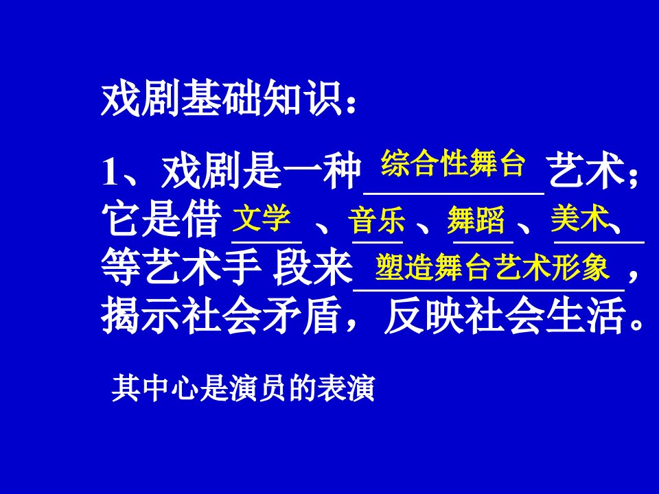 戏剧基础知识