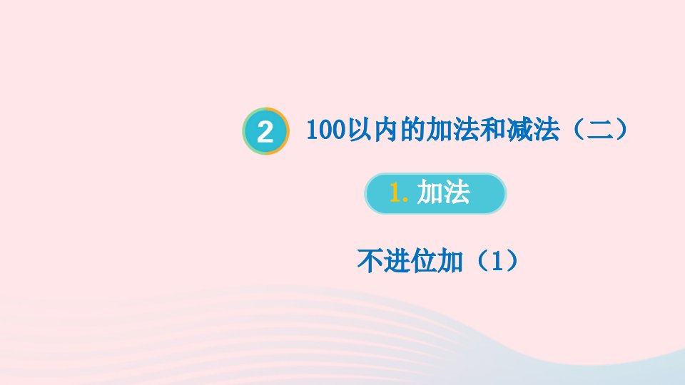 2023二年级数学上册2100以内的加法和减法二1加法第1课时不进位加1配套课件新人教版