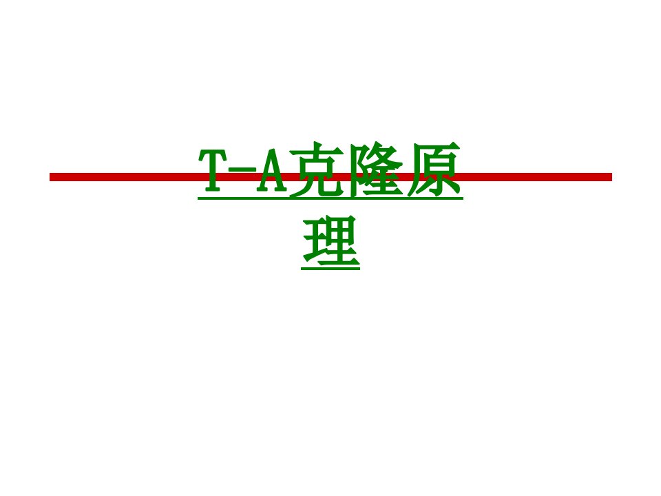 TA克隆原理经典课件