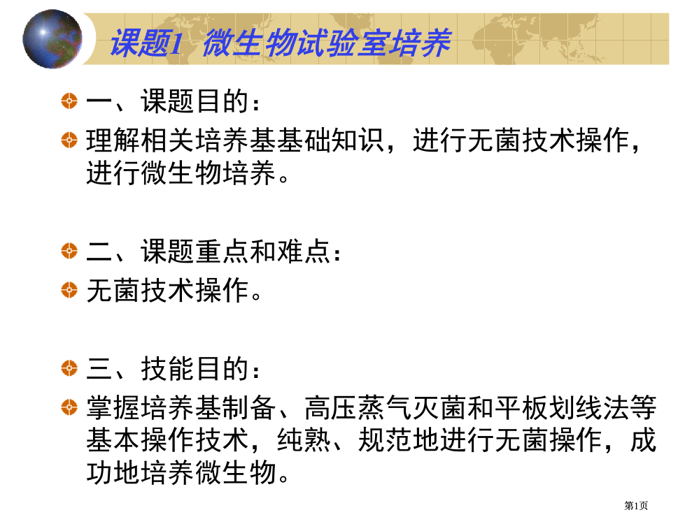 人教版教学微生物的实验室培养公开课一等奖优质课大赛微课获奖课件