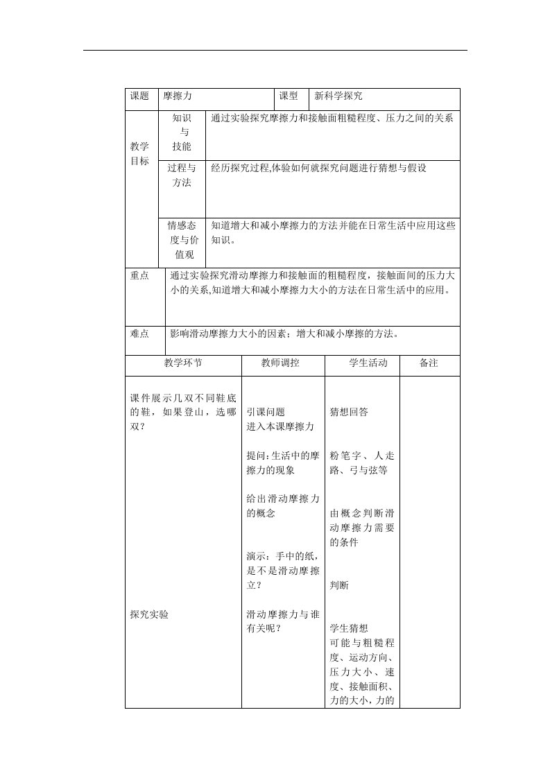 沪科版物理八年级5.5《摩擦力》1