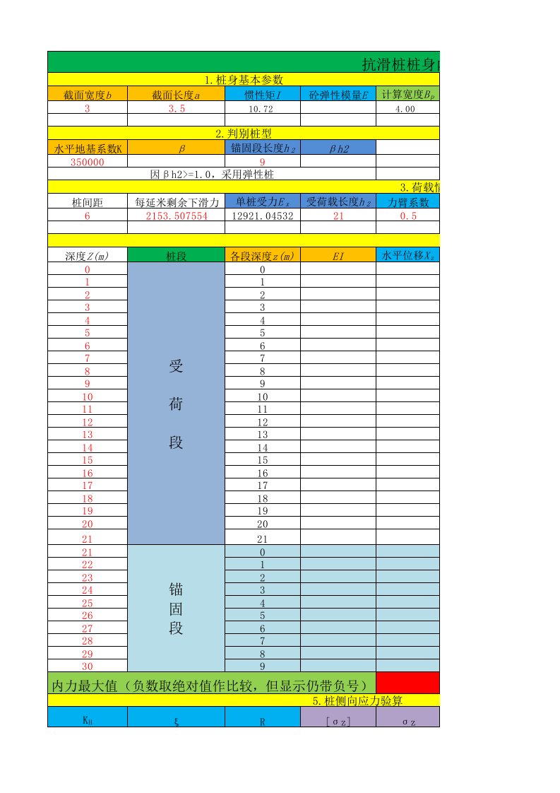 钢筋混凝土内力计算桩身配筋