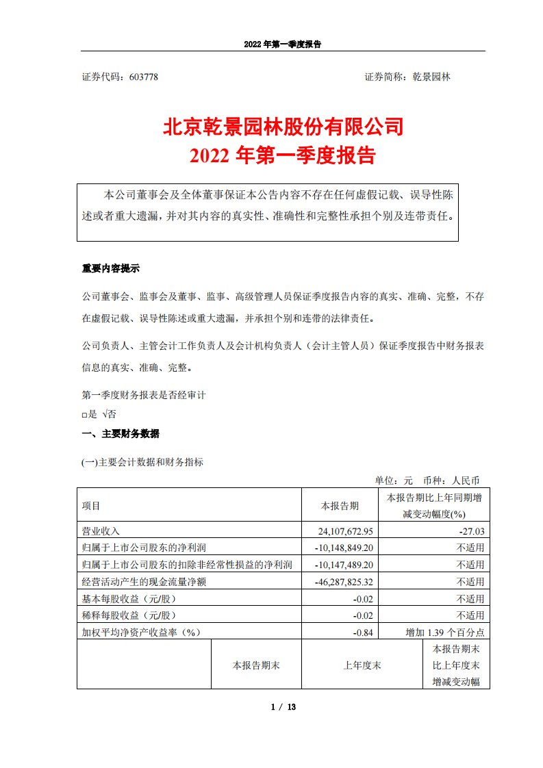 上交所-2022年一季度报告-20220429