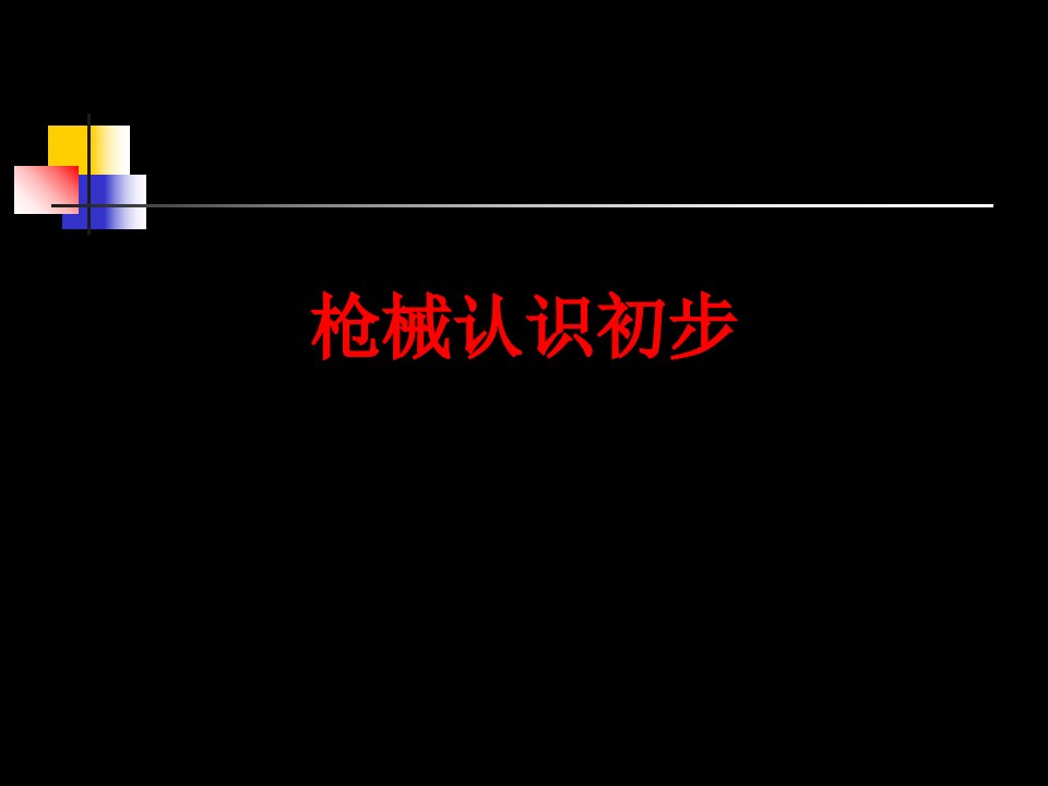 枪械认识初步经典课件