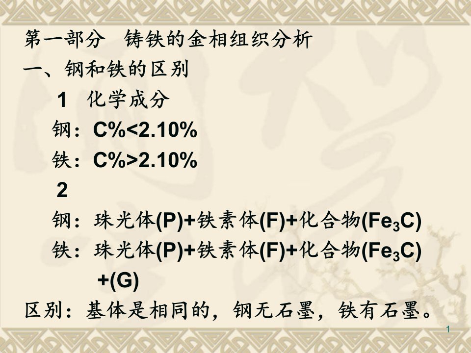 灰铸铁金相分析