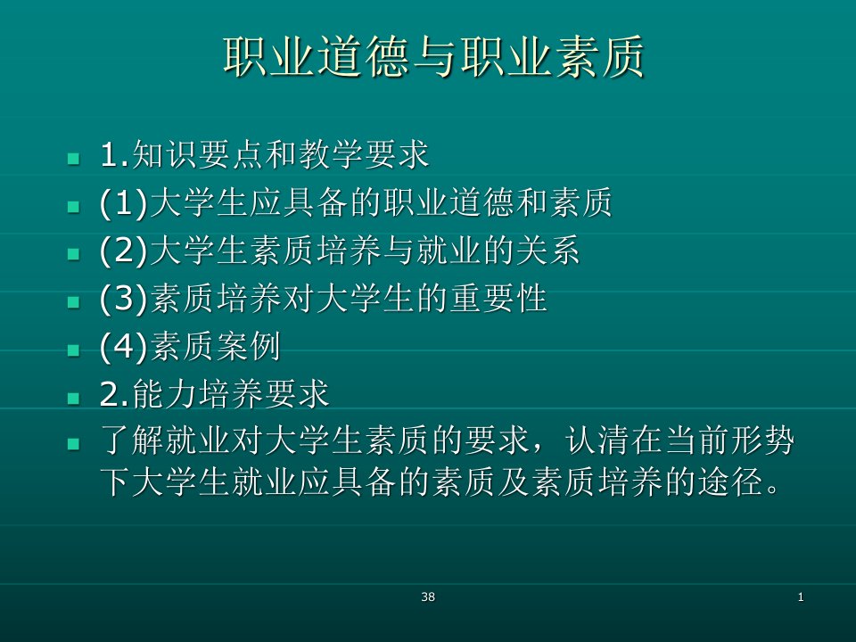 大学生思想道德修养与法律基础道德品质与职业素质课件