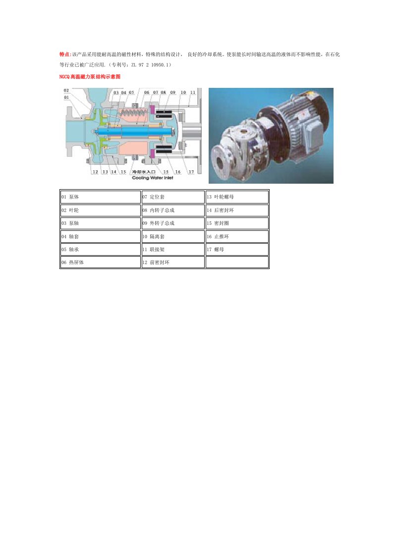 精选特点该产品采用能耐高温的磁性材料