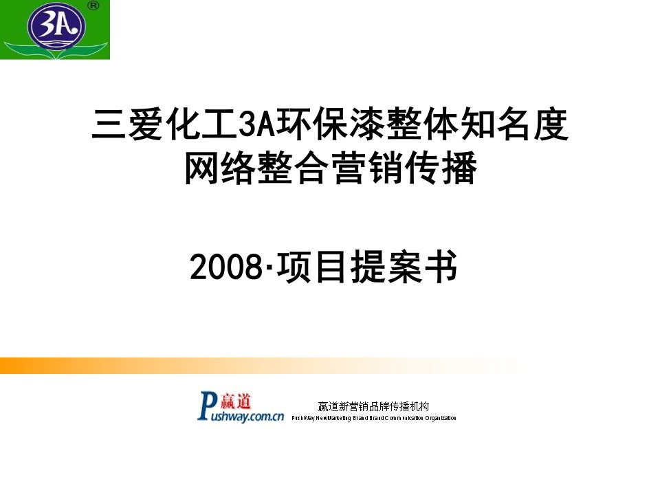 整体知名度2008年网络整合营销传播项目方案书