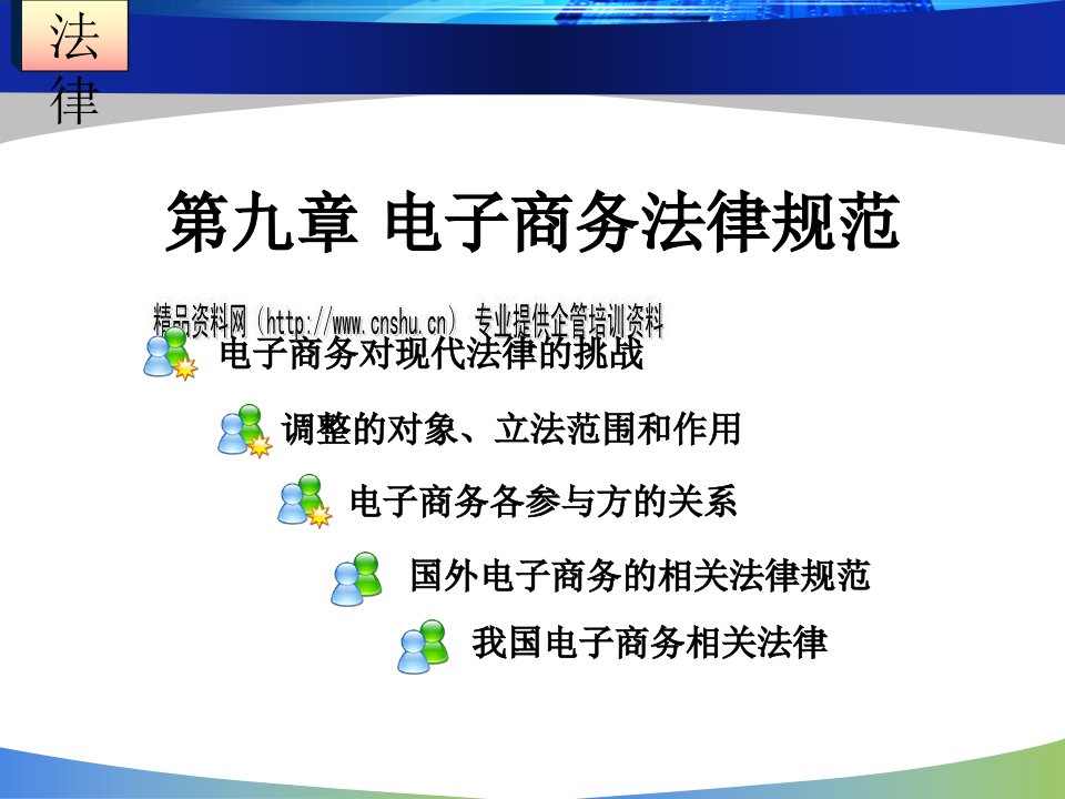 电子商务法律规范精选教程