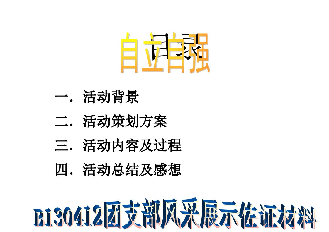 团支部风采展示佐证资料