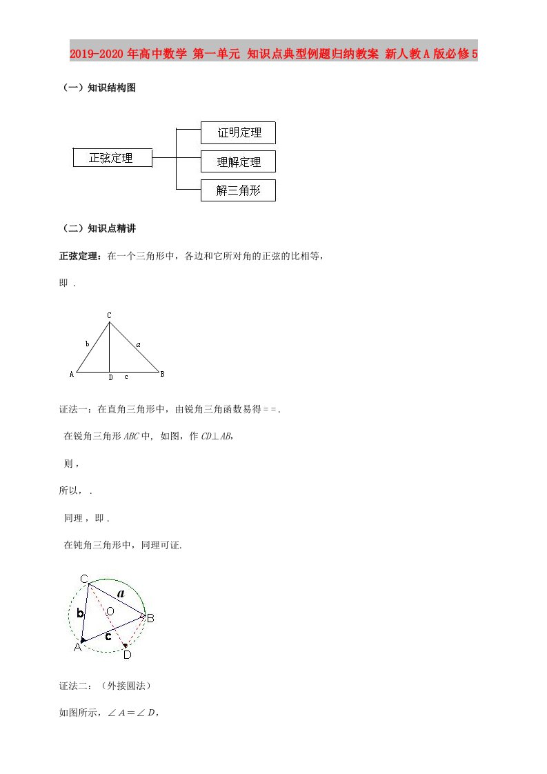 2019-2020年高中数学