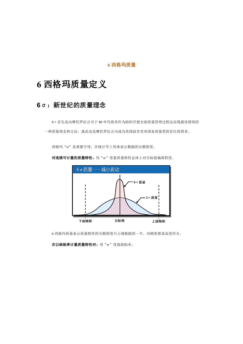 6西格玛质量