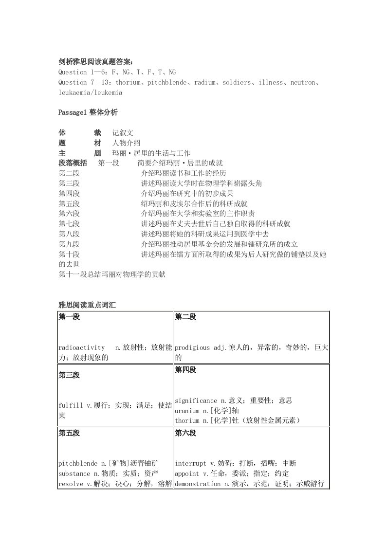 剑桥雅思9真题及解析阅读Test4