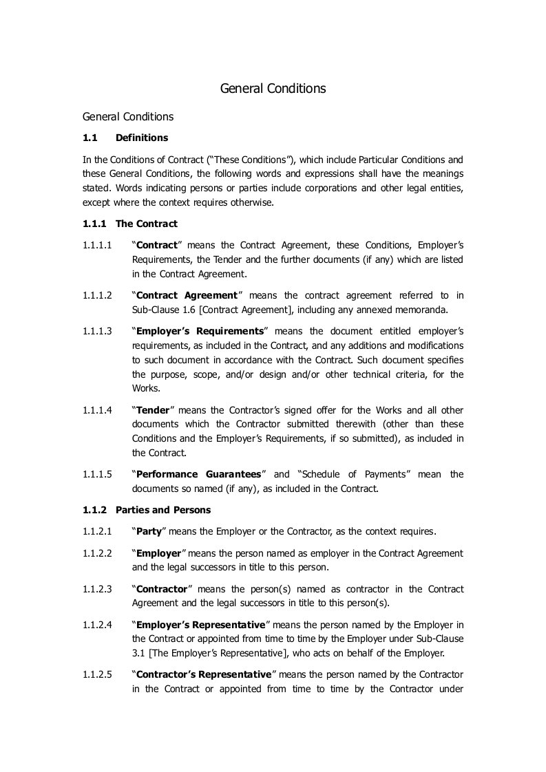 FIDIC设计采购施工(EPC)交钥匙工程合同条件(英文)