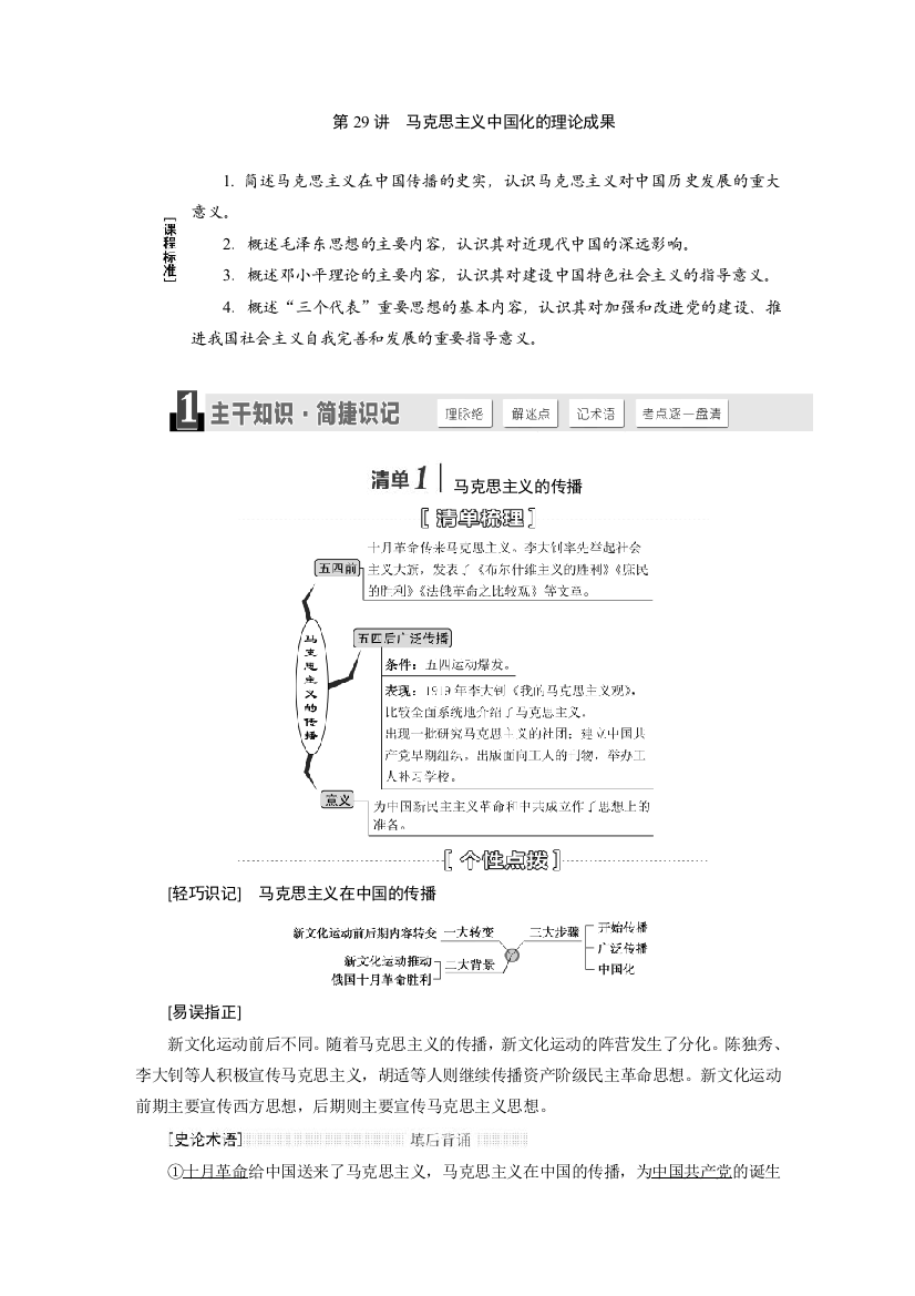 2015高考历史（人教）一轮名师讲义：第29讲