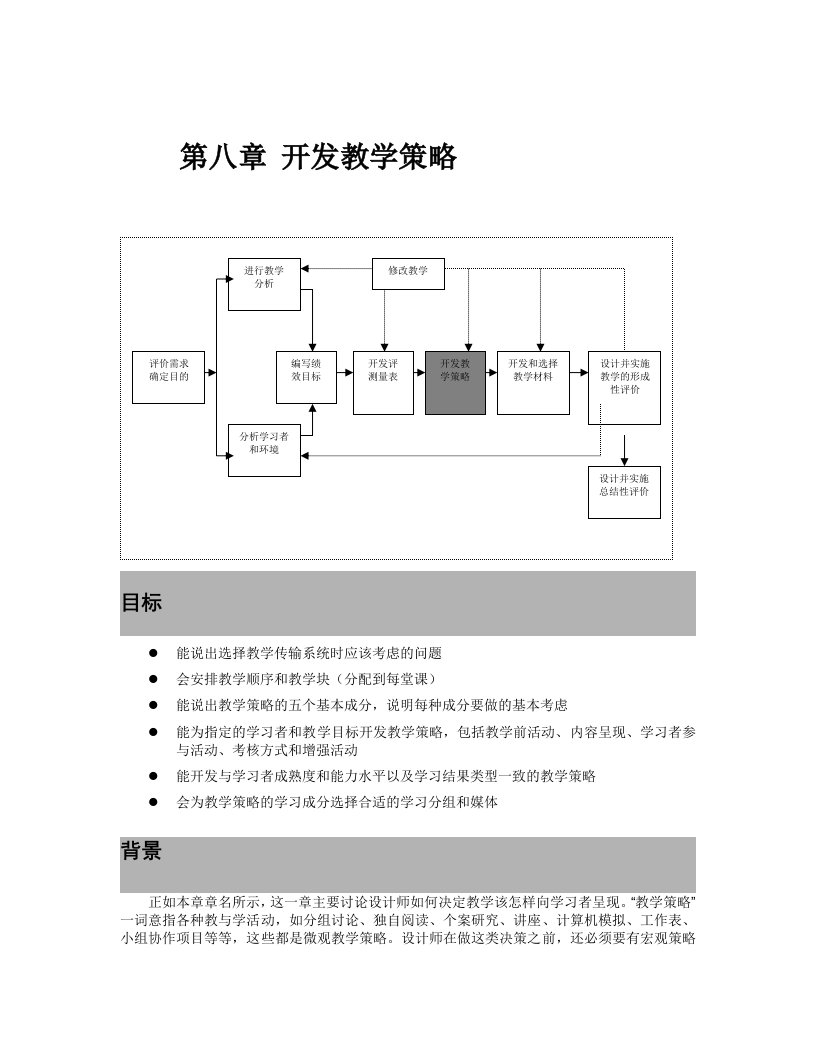 【管理精品】第八章开发教学策略