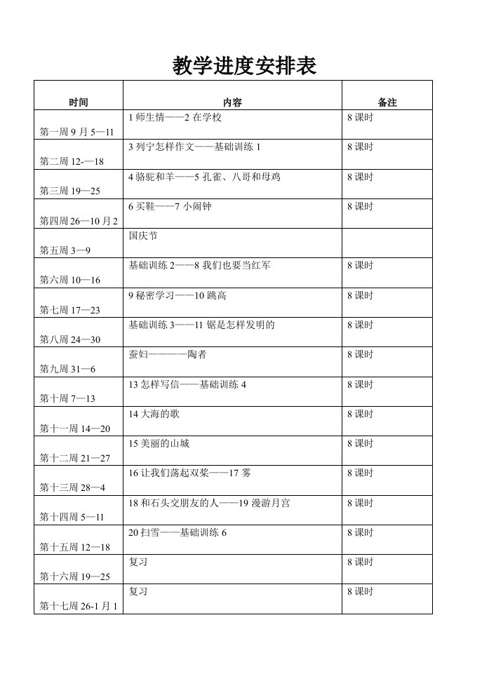 人教版培智七年级语文教案