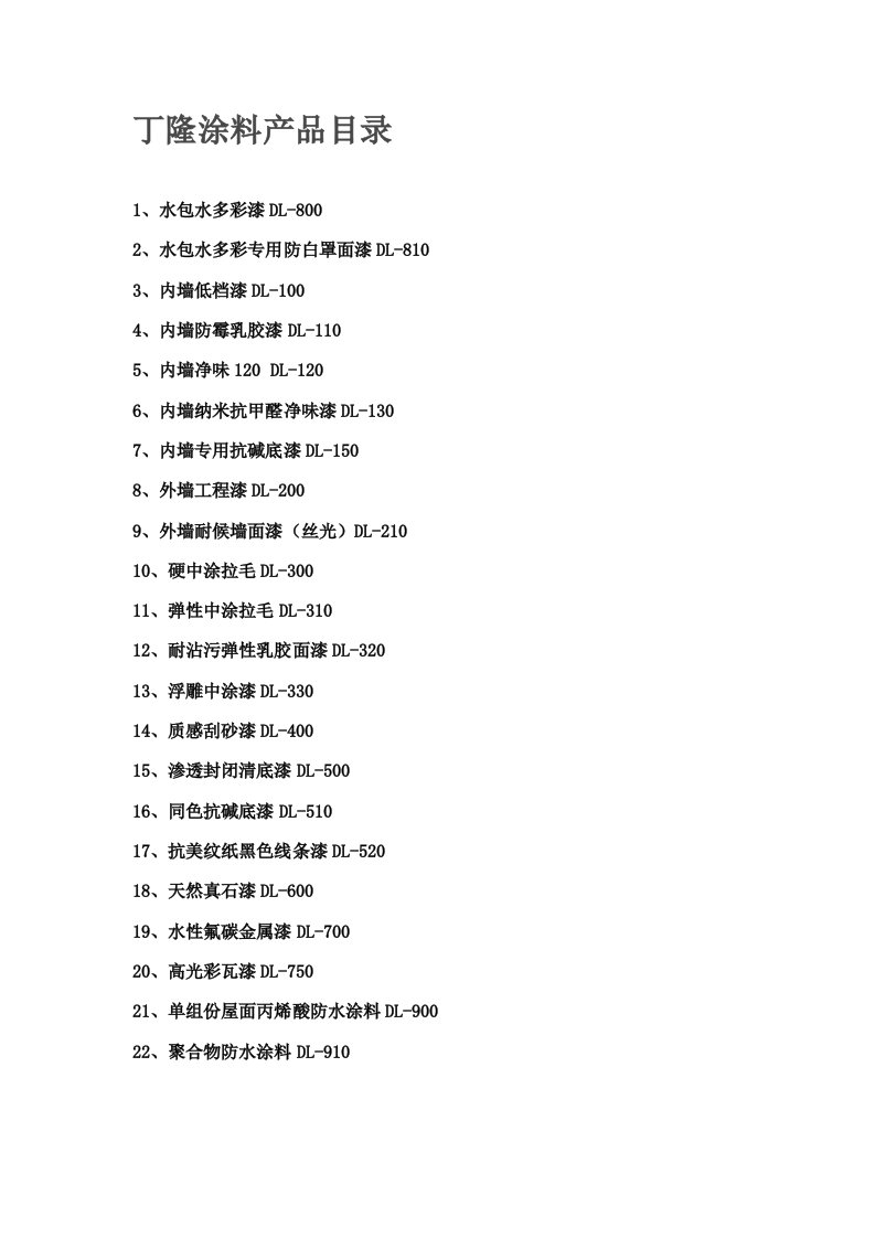 丁隆纳米涂料TDS