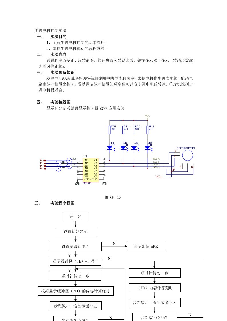 步进电机方向速度控制