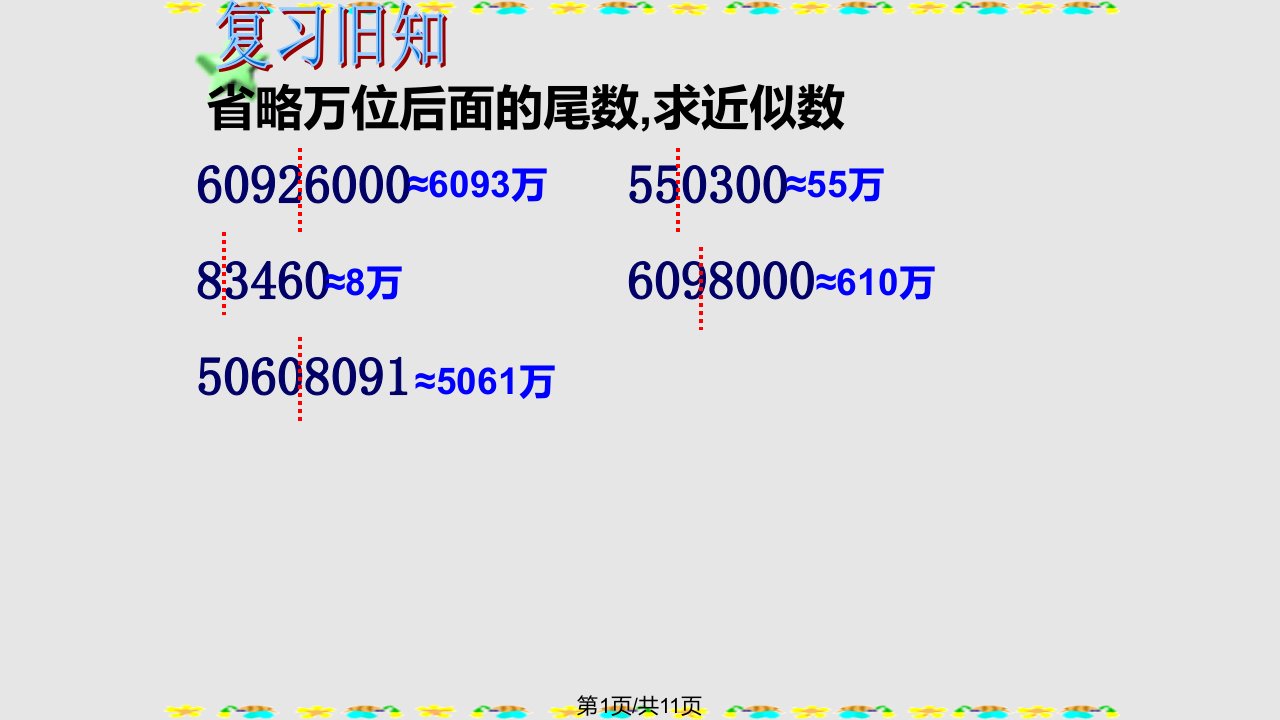 省略亿位后的尾数求近似数PPT课件