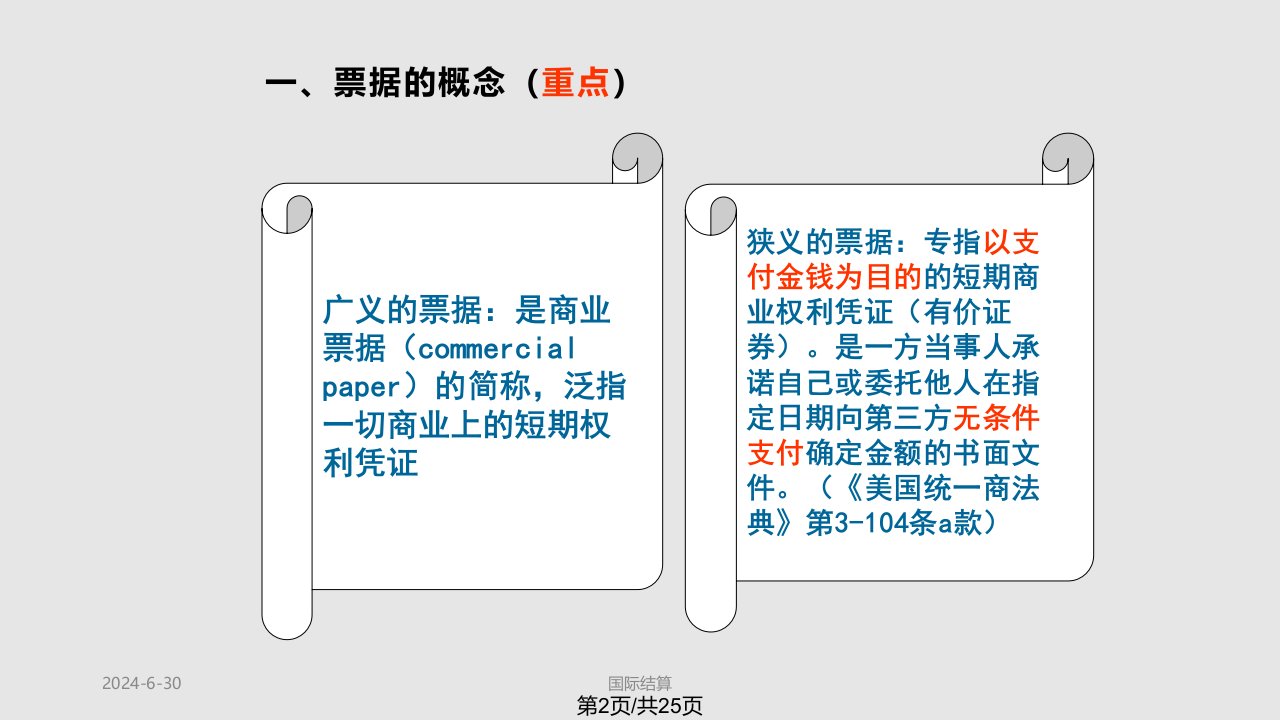 票据国际结算